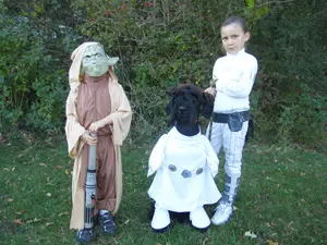 Children dressed as Star Wars characters