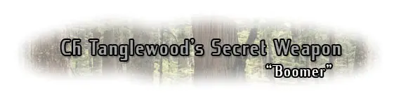 Woodland-themed graphic with text