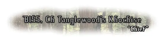 Chief" name on wooded backdrop