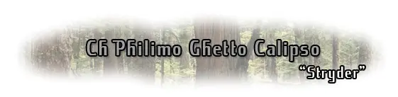 Stylized text with forest scene